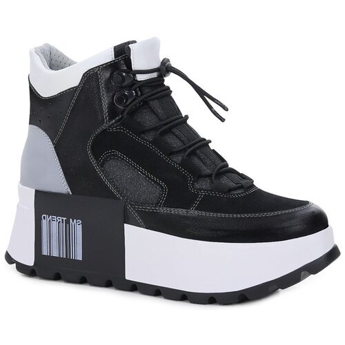 Ботинки Марко, Ж цвет темно-серый+черный, размер 36